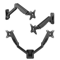 코너 모서리 벽부형 2단 3단관절 가스스프링암 삼성 lg 엘지 싱글 듀얼모니터 상하좌우높이조절 브라캣 거치대 15 17 18 21 24 27인치, 3단관절 듀얼형