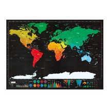 지구본 세계 지도 지구의1Pcs 세계지도 버전 82*59cm 여행 체크인 발자국 기록 교육 그림 방수, 한개옵션0