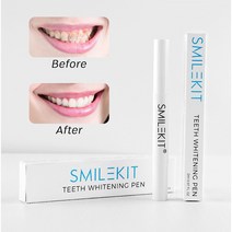 SMILEKIT 휴대용 치아미백펜 아름다운 하얀 치아 클리너 얼룩 누런때 제거 브라이트닝 젤펜 셀프 치아 미백 제 3P, 9P