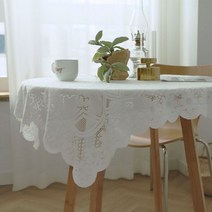 감성 레이스 식탁보 테이블보 3size 플라워 빈티지 자수 매트, 상세설명 참조, 120*120