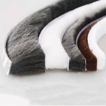 날씨 스트립 도어 씰 스트립 양모 더미 씰 브러시 Weatherstrip 드래프트 스토퍼 창 강모 씰, 은회색, 15mm, 20mm