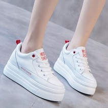 여성 키높이신발 캐주얼 8cm 통굽운동화 치어리더화