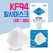 KF94 마스크 클린앤클린 마스크 황사 미세먼지 대형마스크 1매, 단품