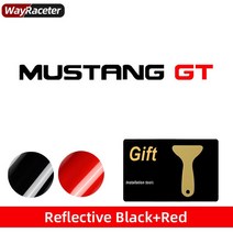 자동차 차량용 앞유리 데칼 후면 윈드 스크린 윈도우 스티커 1개 포드 머스탱 GT 셸비 GT500 S550 악세사리, 01 Black and Red