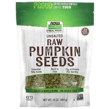 NOW Foods Real Food 무가공 호박씨 무염 옵션용량확인, 16 온스