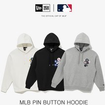 뉴에라 13338663 13338664 13338665 MLB 핀 버튼 LA 다저스 후드 모자 티셔츠, 없음