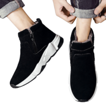 남자 끈없는 방한화 가을 겨울 청바지 캐주얼 털 신발