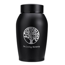 500ml 골드블랙 스테인레스 스틸 항아리 애완 동물 개 고양이 새 마우스 화장 재 항아리 유품 관 columbarium 애완 동물 기념, 검은 색