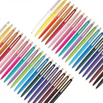 클릭 골드 빅 볼펜 패션 0.7mm 빅볼 잘써지는 사무 부드러운 펜 색깔 컬러 다색 글씨 필기 사무용 문구, 네온오렌지 0.7mm(흑색심)