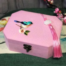 자개 자개함 돌반지보관함 소품함 케이스 자개상자 원목 보석함, 20.팔각박스 안개블루 소하20X15X7CM