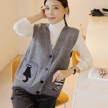 쇼룸 니트 조끼 큐티켓츠