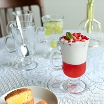 파르페잔 아이스크림컵 홈카페 유리잔, 2개