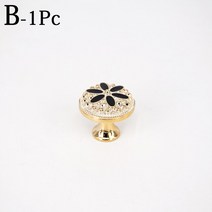 붙박이장손잡이 서랍장 장롱 엔틱가구 손잡이 새로운 빈티지 유럽 단일 구멍 손잡이 꽃 패턴 가구 캐비닛, 02 B