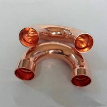 선홈통 PVC 알루미늄 32mm 에어컨 냉동 피팅용 두꺼운 구리 U-엘보 180 도 소켓이 있는 용접 파이프 조인트, 02 35 x 1.1 x 110  mm