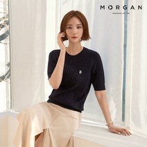 [런칭가 79 900원] MORGAN 케이블 반팔 니트 4종