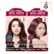 려 우아채 멋내기 새치크림 염모제 6종 1+1, 1세트, 5N자연갈색+5W버건디와인