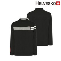 헬베스코 WMKT_768 블랙 남성 니트방풍티셔츠 골프티