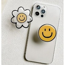 모니지앤 귀염뽀짝 스마일 2종세트 그립톡, 혼합색상, 1개