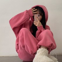 더핑크 / 모엣 양기모 후드티+트레이닝 팬츠 set [더핑크]