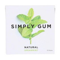 심플리 검 츄잉 검 스피어민트 15 개입, 1팩