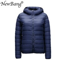 NewBang- 울트라 라이트 다운 재킷 여성용 6XL 7XL 8XL 대형 사이즈 겨울 방풍 깃털 코트