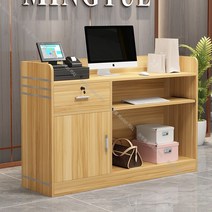 매장 계산대 옷가게 식당 카운터 포스다이 접수대, 라이트 월넛 120x42x92cm