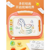 라이팡팡 어린이 그림판 가정용 빅 사이즈 마그네틱 글씨판 1세 베이비 컬러 2 그래피티 3, 10.스텐트 블루 점독[디지털 영어] 64장 병음카