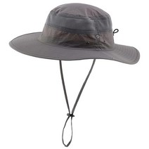 Connectyle 야외 메시 햇빛 차단 모자 넓은 챙 자외선 차단 낚시 하이킹 다크 그레이. Large-X-Large184466, Dark Grey