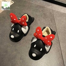 슬리퍼 오리 실내화 층간소음용 도서관, 블랙