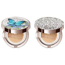 스타일71 풀커버 [복합] 쿠션2개 세트 [쿠션15g+쿠션15g] 45%세럼 [복합 피부 추천], 나비블루21호+실버다이아글리터21호(복합), 1개