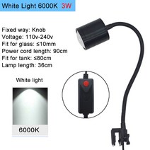 빔프로젝터렌탈 특수조명 업소용수족관 수족관 LED 가벼운 물고기 탱크 장식 스포트 라이트 식물 성장 원격 제어 디 밍이 가능한 램프 거북이 파충류 액세서리 3w 5w 7w, [02] 6000K 3w knob