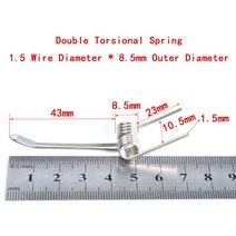 다기능 강철 이중 비틀림 스프링 2mm 와이어 직경 DIY 신제품 2 개, 05 1.5x8.5mm