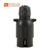 카라반 캠핑카 12N 7 핀 플라스틱 트레일러 플매트 카펫 러그 배선 조명 트럭 견인 전기 12v 커넥터 원형, 한개옵션0