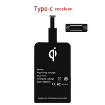 IPhone 6 6S 6plus 7 7plus 5 5S 5C 무선 충전기 수신기 패치 모듈 QI 표준 무선 수신 충전 패치, for Type C