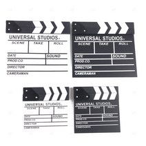 영화 큐사인 슬레이트 클래퍼보드 인테리어 빈티지 무비 촬영소품 악세서리, 화이트