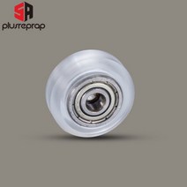 3D 프린터 호환 부품 플라스틱 휠 POM 빅 모델 패시브 라운드 아이들러 풀리 기어 CNC Openbuilds V-슬롯, 6pcs, Clear-with bearing