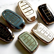 현대 골드라인 TPU 스마트 키케이스 아이오닉5 i30 엑센트 벨로스터 싼타페CM 싼타페DM 아반떼MD 투싼IX YF쏘나타 그랜져TG 그랜져HG 아슬란 제네시스DH 맥스크루즈, 현대07, 바닐라