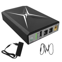L43D 미니 UPS 배터리 백업 무정전 전원 공급 장치 와이파이 라우터 웹캠 출석 기계용 10400mAh 용량, [02] no power adapter