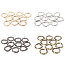 10Pcs 금속 D 링 버클 공예 가방 액세서리 벨트 스트랩 루프 하드웨어 애완 동물 강아지 라 가죽 끈 로프 하네스 배낭 걸쇠 리폼 수선, 내부 폭 12mm, 은