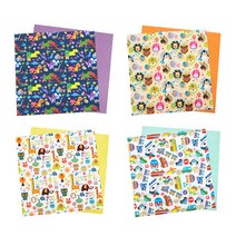U 키즈양면색종이 약25x 25cm 100매4색25매 큰 색종이