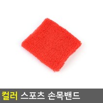 컬러 스포츠 손목밴드 검도 아대 검정 테니스 손목보호대, 빨강