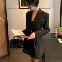 여성 여름 가을 하객 고급 블랙 원피스