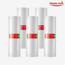 해피락 위생적인 음식 보관 가정 업소용 밀키트 수비드가능 진공포장기 진공포장지 음식보관용, 롤타입 진공포장지 중형5롤 20cmX3m