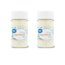 그레이트밸류 미니 슈가 펄 화이트 2.95oz Great Value Mini Sugar Pearls White, 2팩