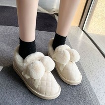 여자패딩신발 방한 털장화 신발 여자 겨울 털부츠Pu 가죽 두꺼운 플러시 스노우 부츠 여성 겨울 2023 슬립