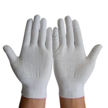 부드러운 고무장갑속장갑 10켤레 김장장갑 얇은 목장갑, 흰색 짧은장갑