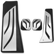 패달패드브레이크 클러치 풋 레스트 페달 패드 교체 BMW 5 6 7 시리즈 E65 E67 E68 F01 F02 F10 F11 F07 F, 04 LHD MT Full Set 4PCS