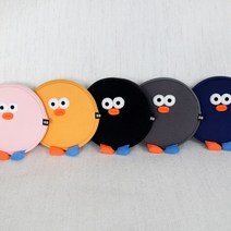 [로마네] 브런치 브라더 폼폼 원형 파우치, 블랙