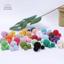 쪽쪽이 클립 만들기 뜨개 구슬 비즈 30mm (26컬러) 마크라메 재료, 18.라이트그린