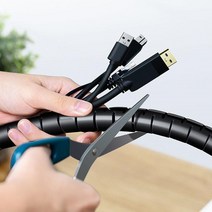 니드닛 케이블 가전제품 컴퓨터 선정리, 블랙 16mm / 2m, 1개